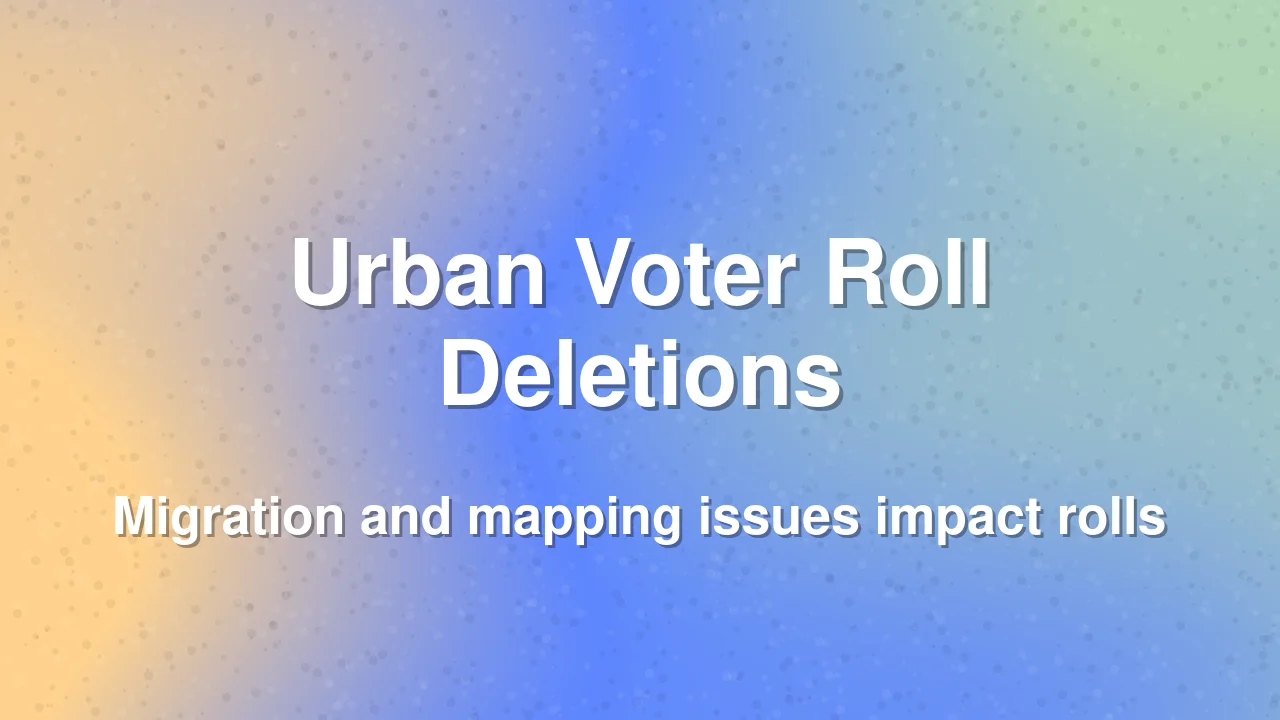 High Voter Deletions Reported in Major Indian Urban Centres