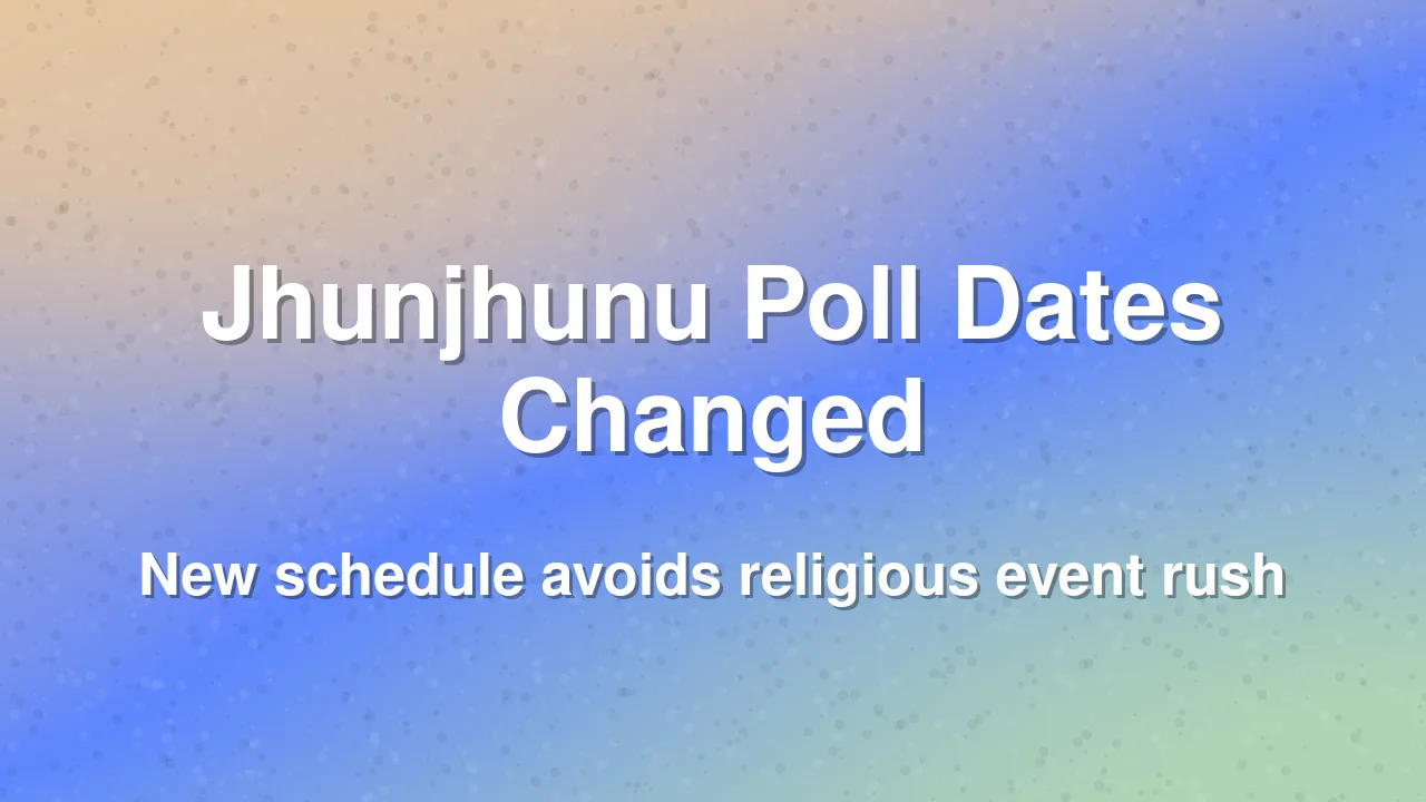Jhunjhunu municipal election dates revised