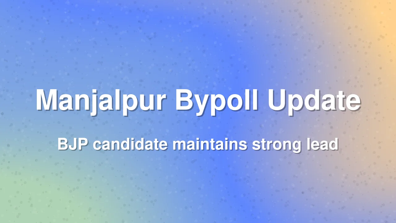 BJP candidate Satendrabhai Patel leads in Manjalpur bypoll