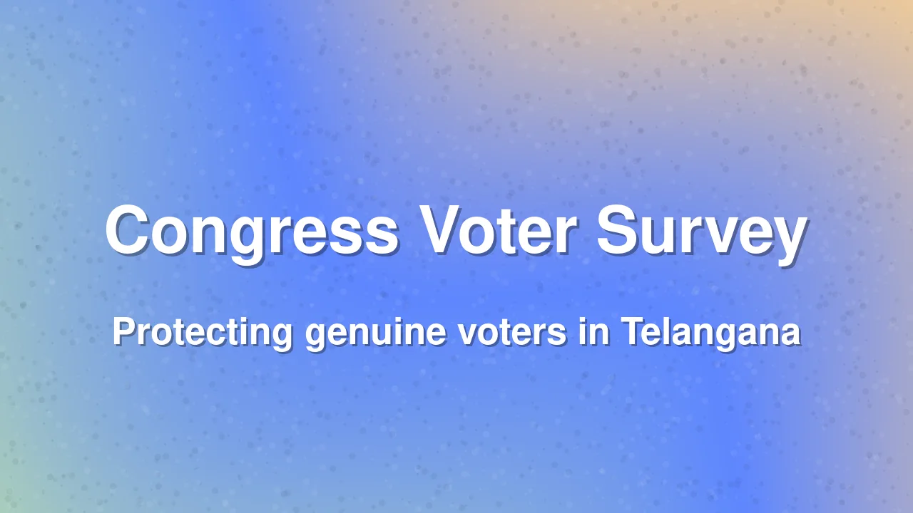 Congress to conduct house-to-house survey in Telangana
