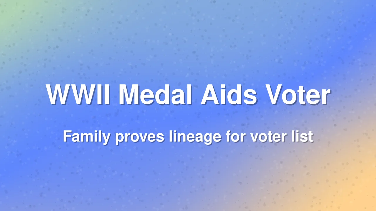 Family Uses WWII Medal to Prove Lineage at Voter Revision Camp