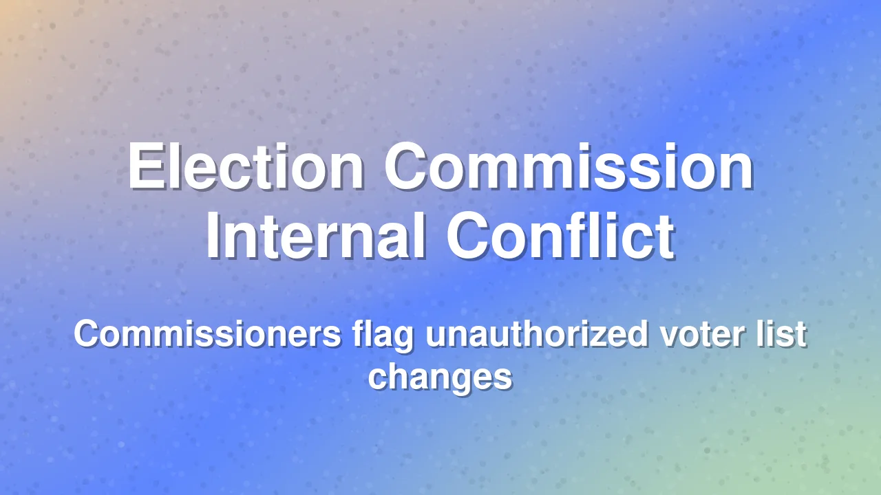 Internal disputes within Election Commission over voter list revisions