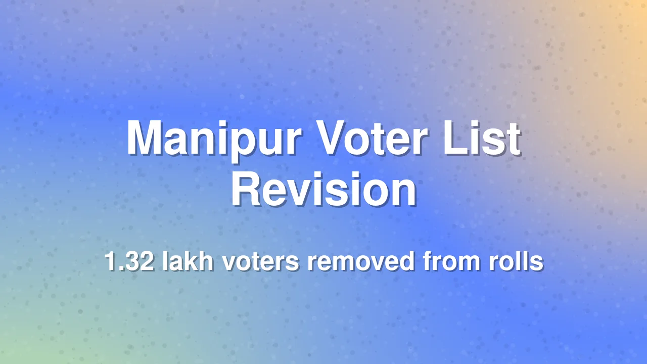 Manipur Voter List Revision Removes Over 1 Lakh Names