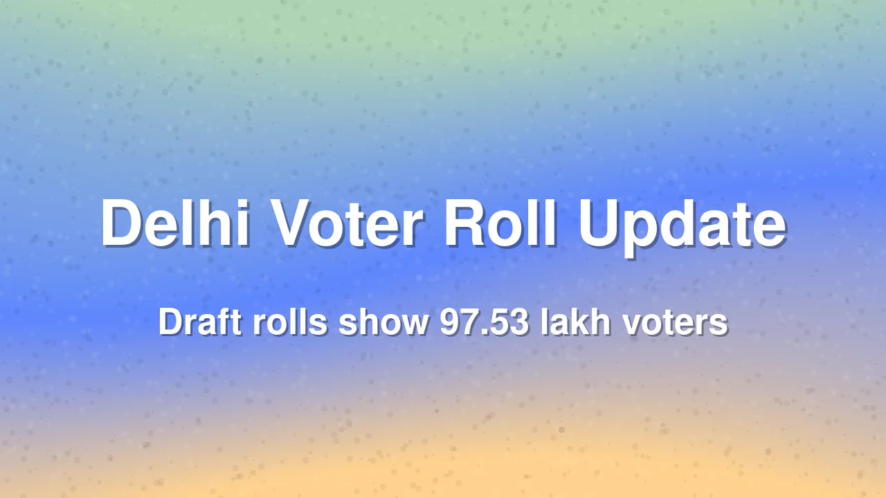 Delhi Electoral Roll Update: 47.56 Lakh Names Removed in SIR Exercise