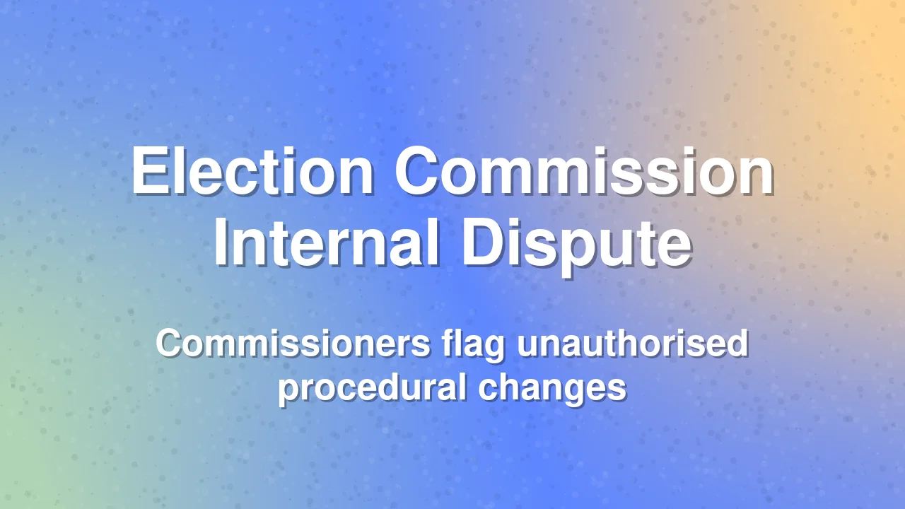 Internal Rift at Election Commission Over Voter Registration Changes