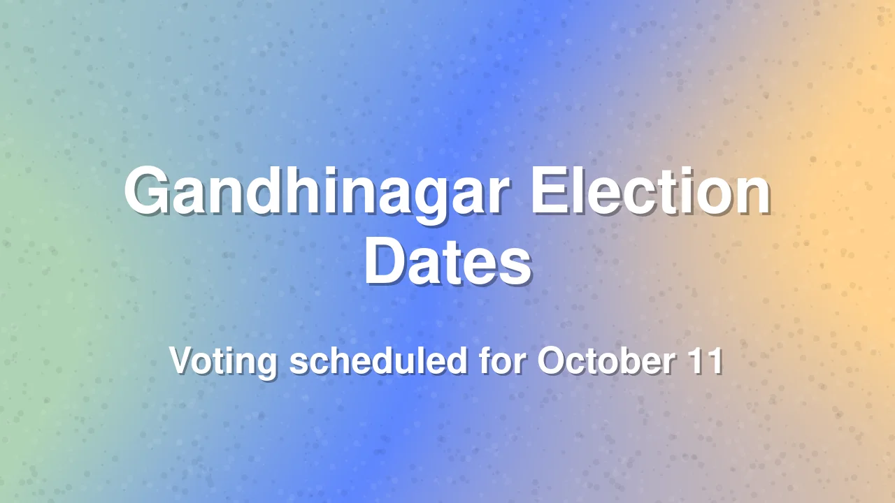 Gandhinagar Municipal Corporation Election Schedule Announced
