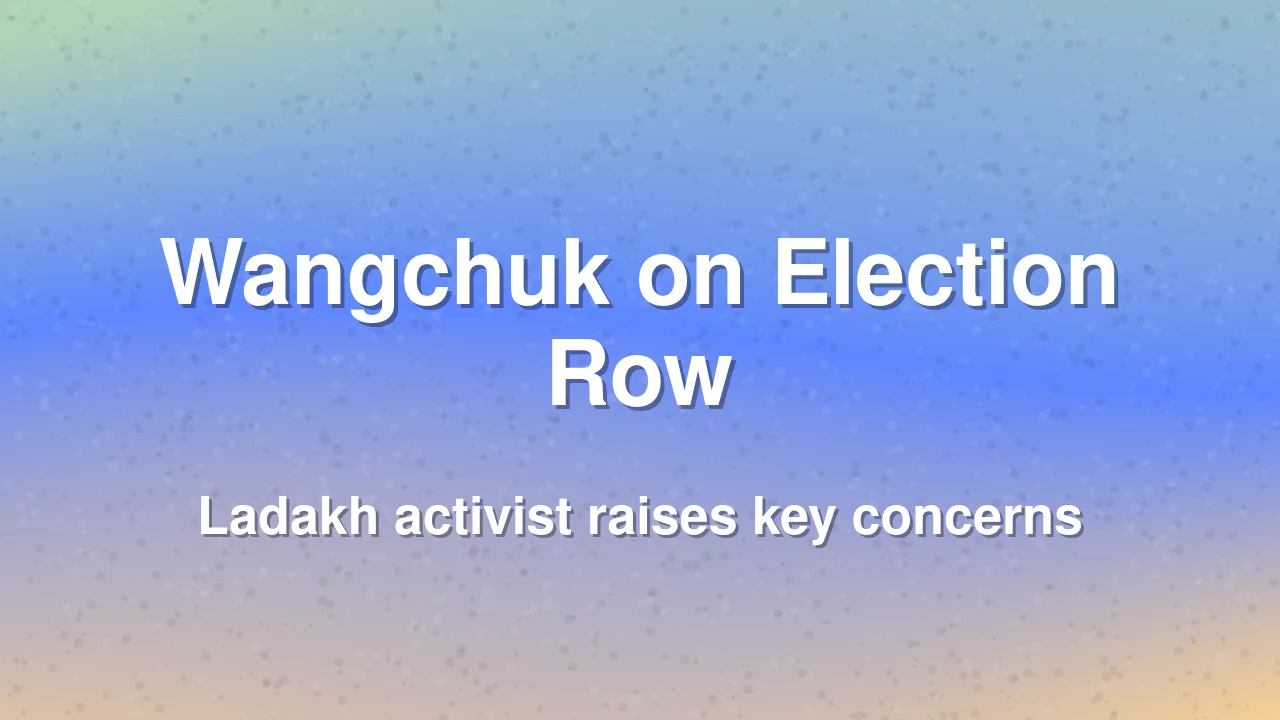 Sonam Wangchuk Speaks on Election Commission and Siachen Row