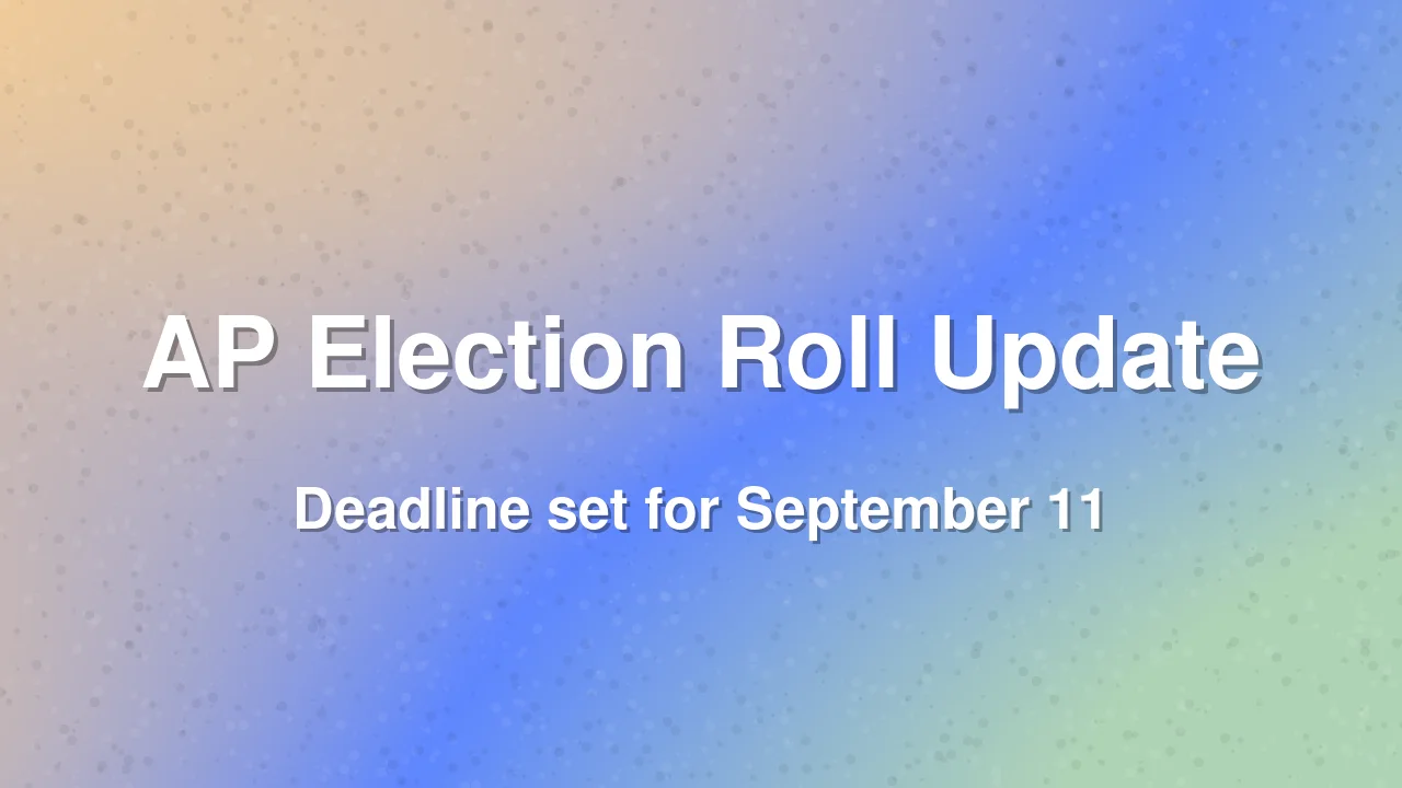 Andhra Pradesh rural local body election rolls deadline set for September 11