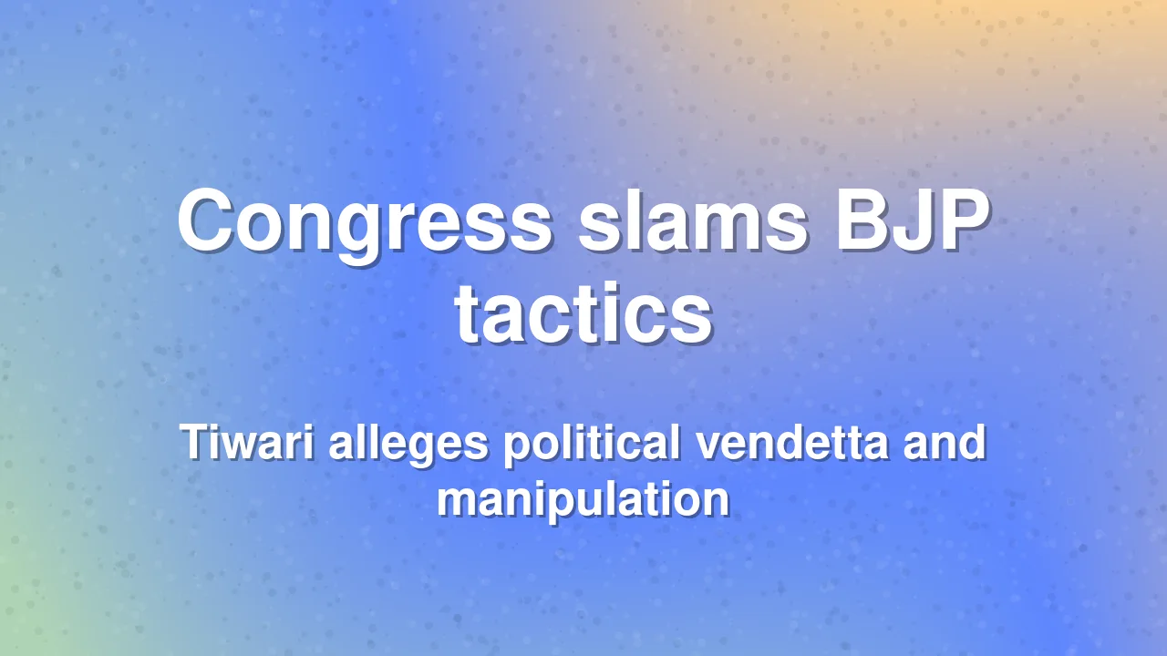 Congress leader Pramod Tiwari criticizes BJP over arrests and voter list issues