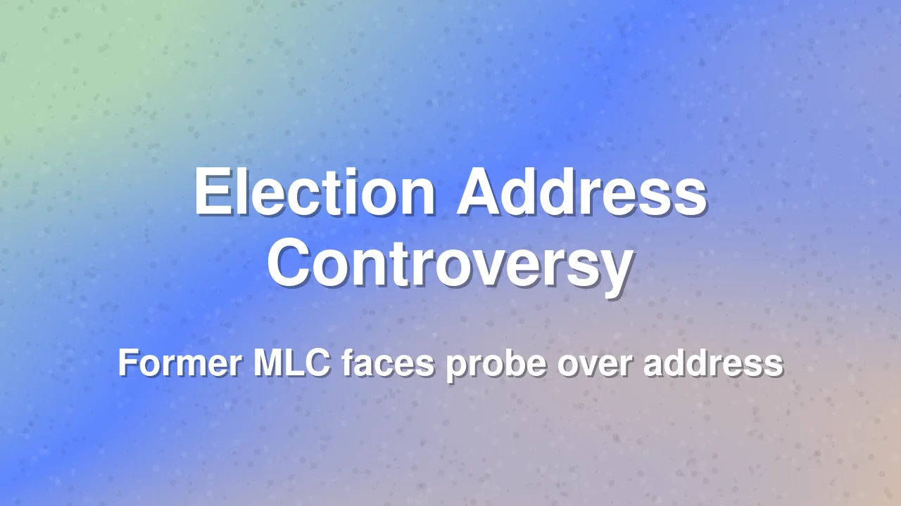Allegations of Address Misuse Against Former MLC in Mysuru