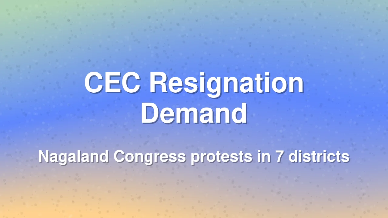 Nagaland Congress DCCs Demand CEC Gyanesh Kumar's Resignation