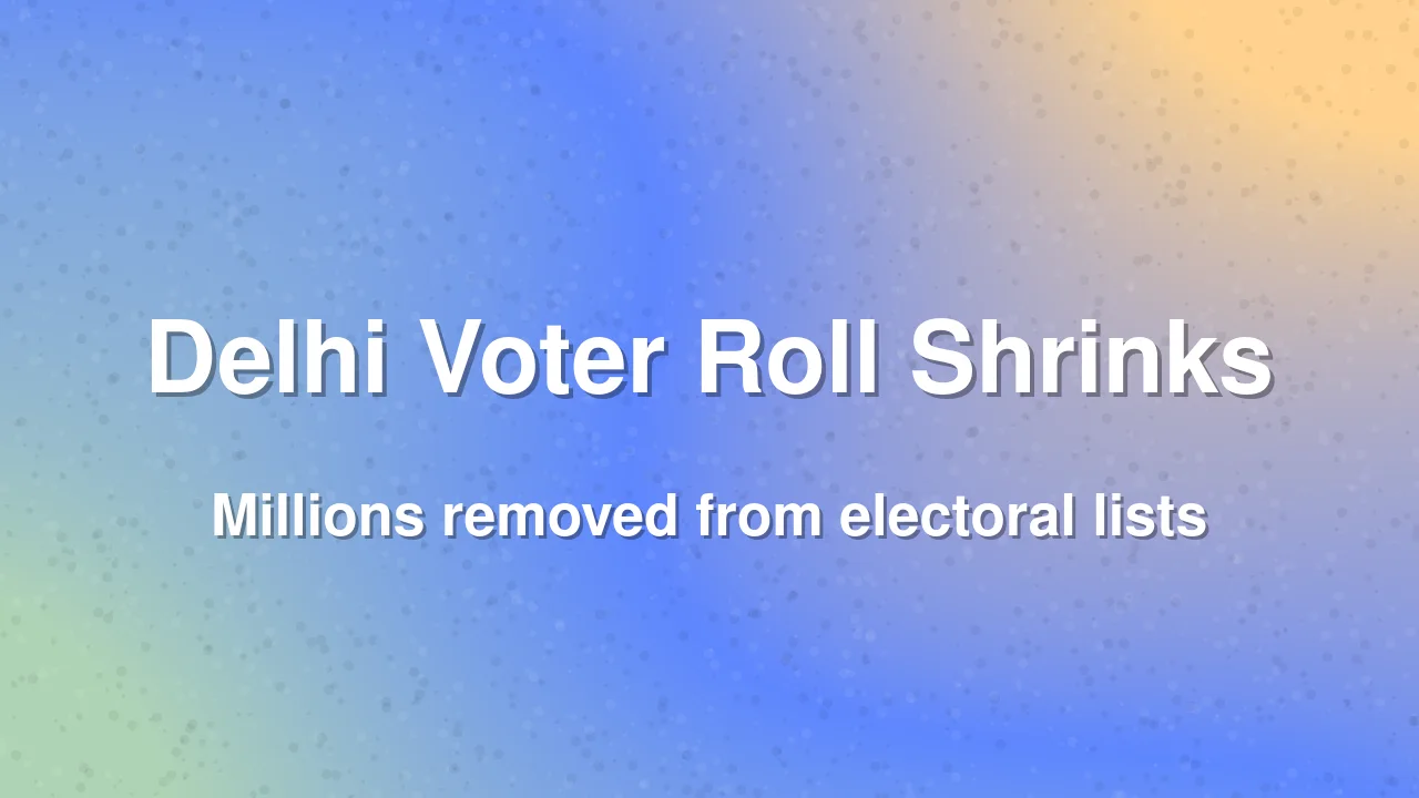 Significant reduction in Delhi voter rolls following revision