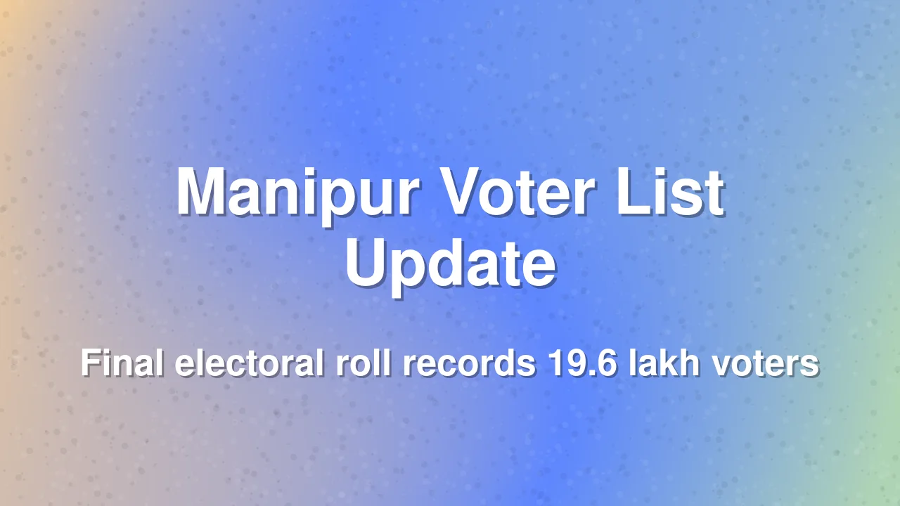 Manipur releases final voter list with 19.6 lakh electors