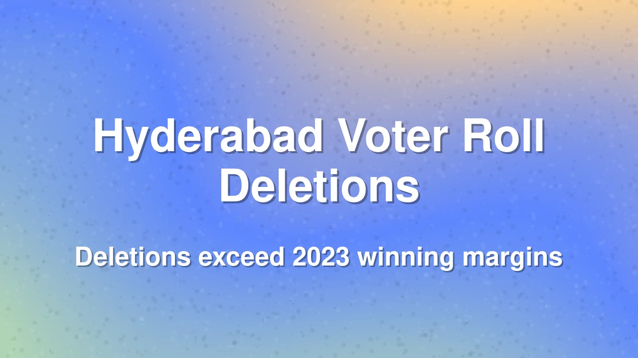 Hyderabad voter roll deletions raise concerns