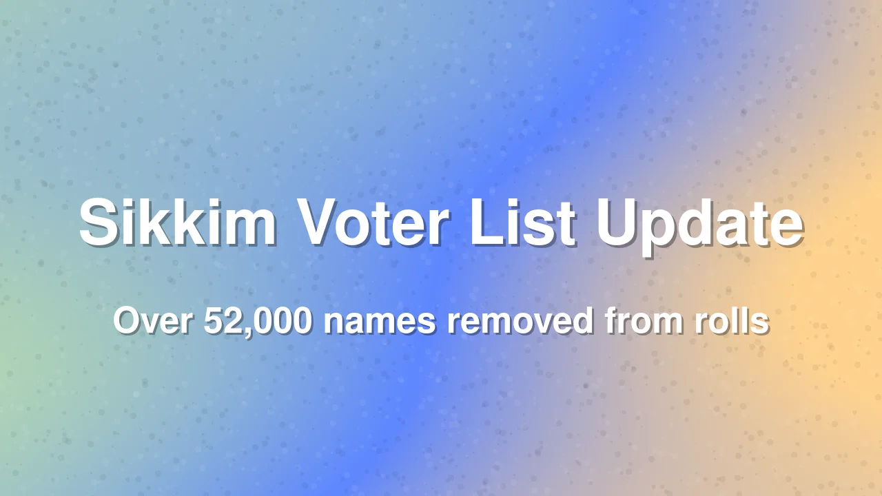 Sikkim voter list updated after intensive revision