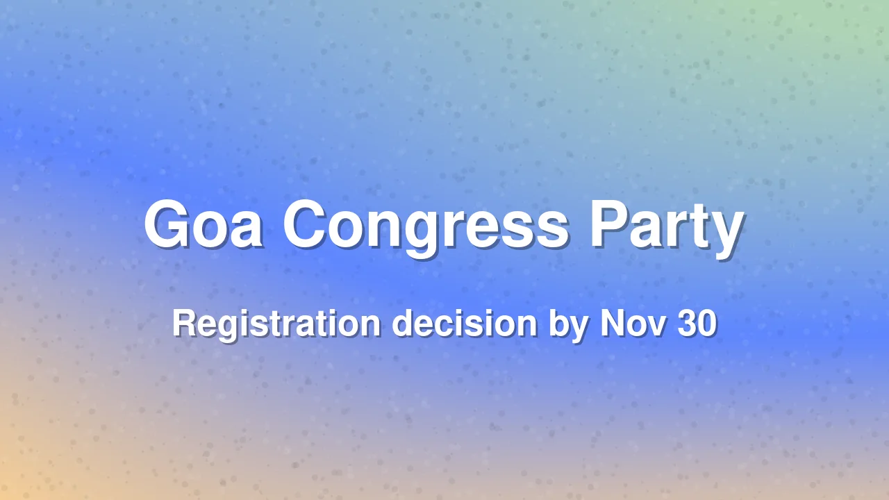 HC directs EC to decide Goa Congress Party registration by Nov 30