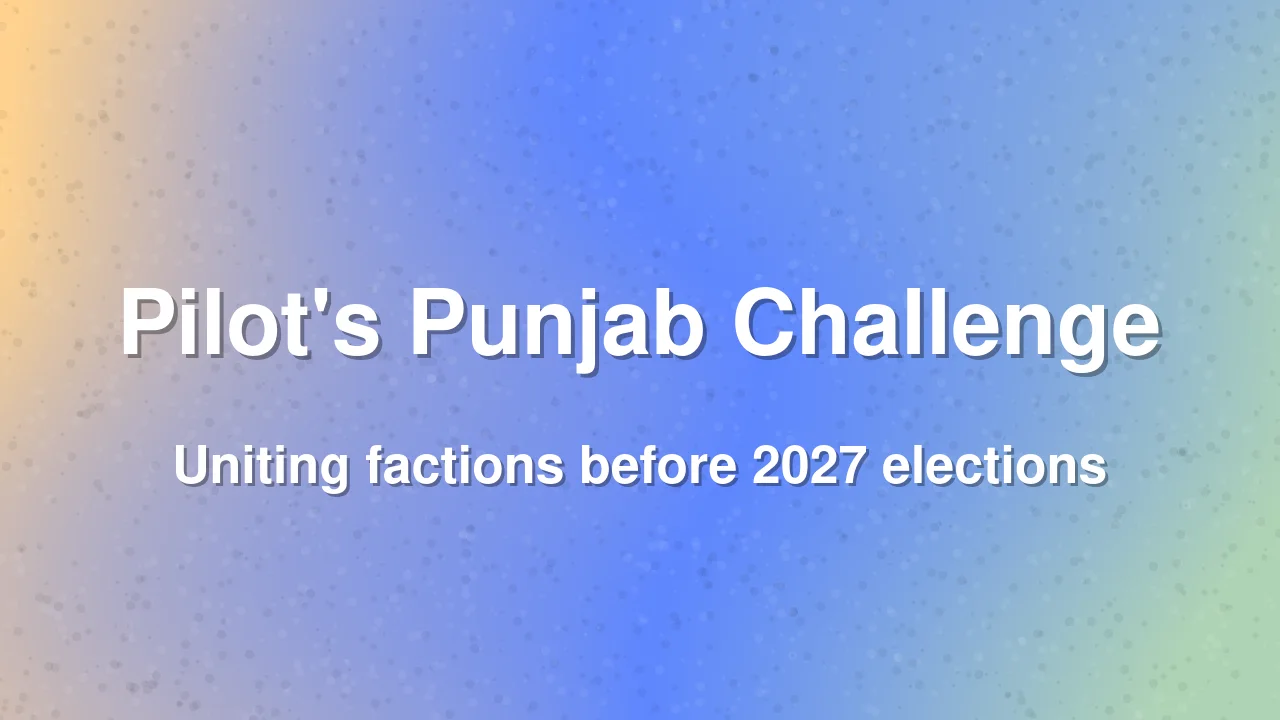 Sachin Pilot faces challenge to unite Punjab Congress before 2027