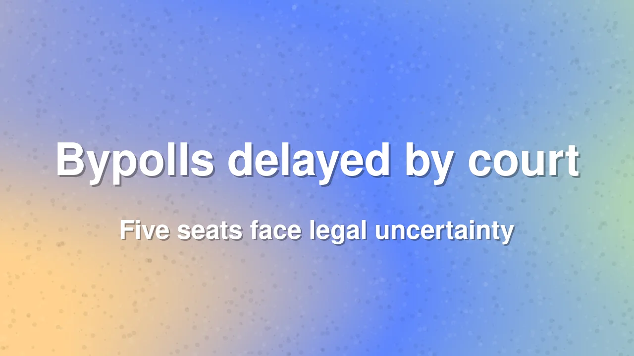 Legal hurdles delay bypolls in five Tamil Nadu constituencies