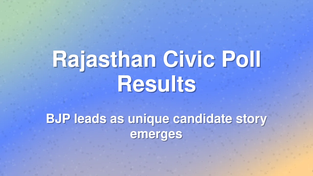 Rajasthan Civic Polls: BJP Candidate Secures Single Vote