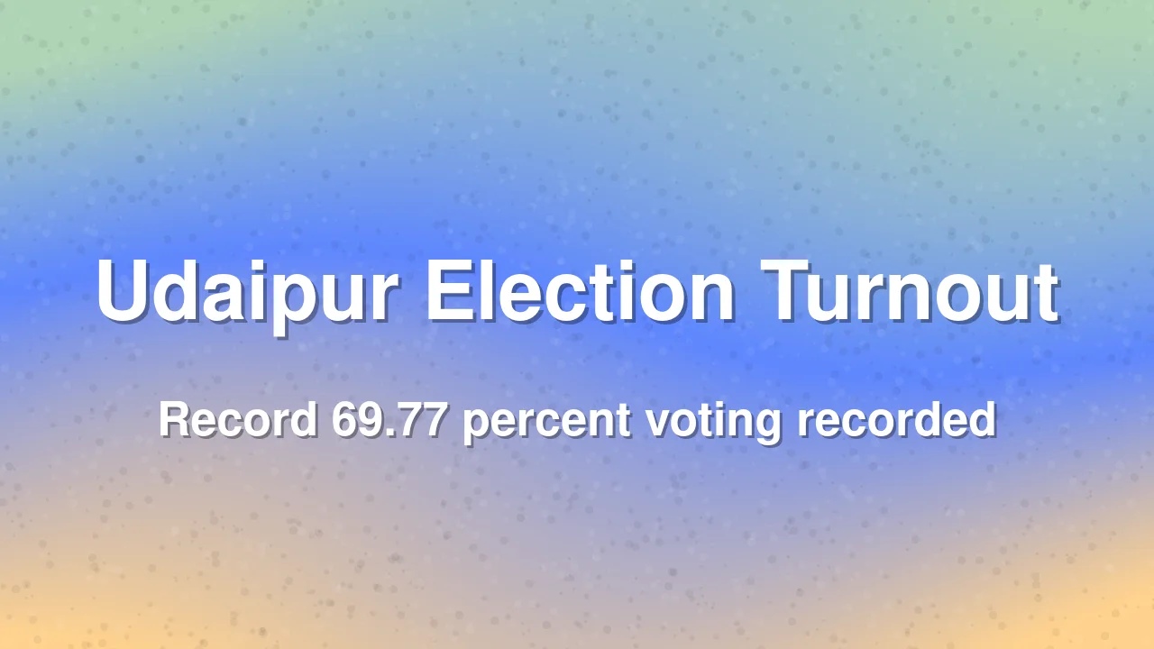 Udaipur Municipal Election Sees Record 69.77 Percent Turnout