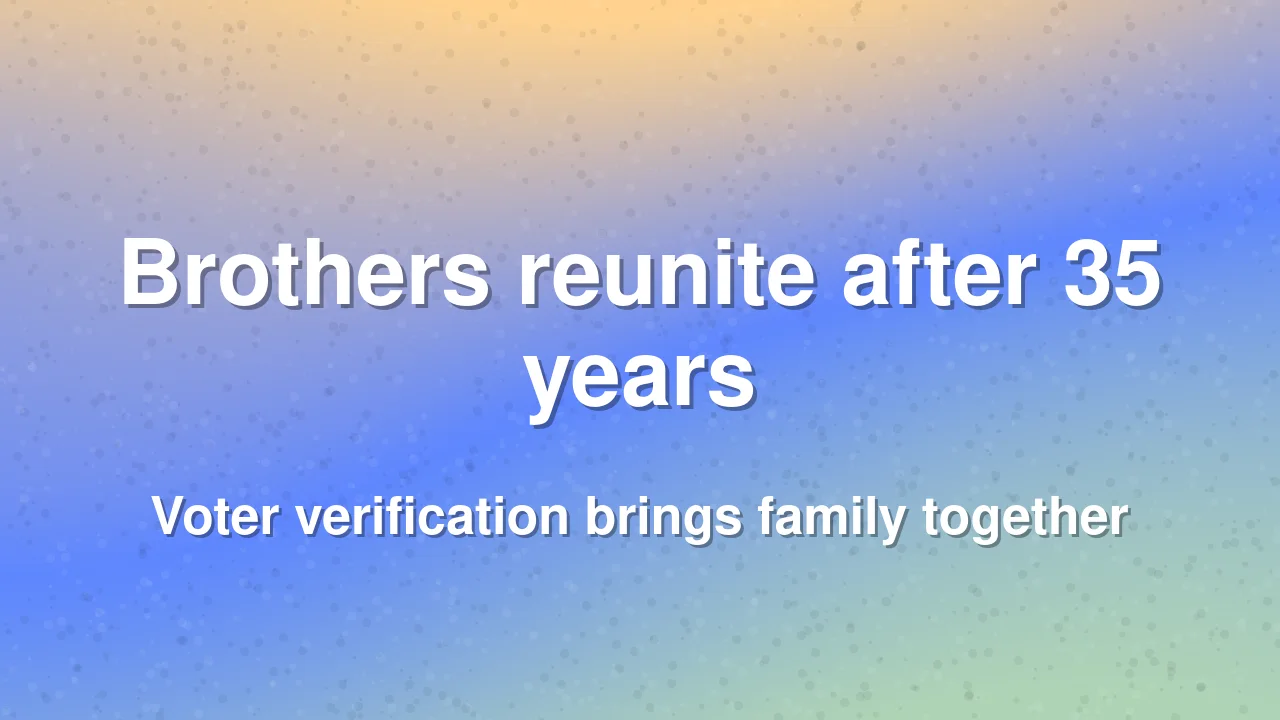 Voter list verification leads to emotional reunion in Haryana