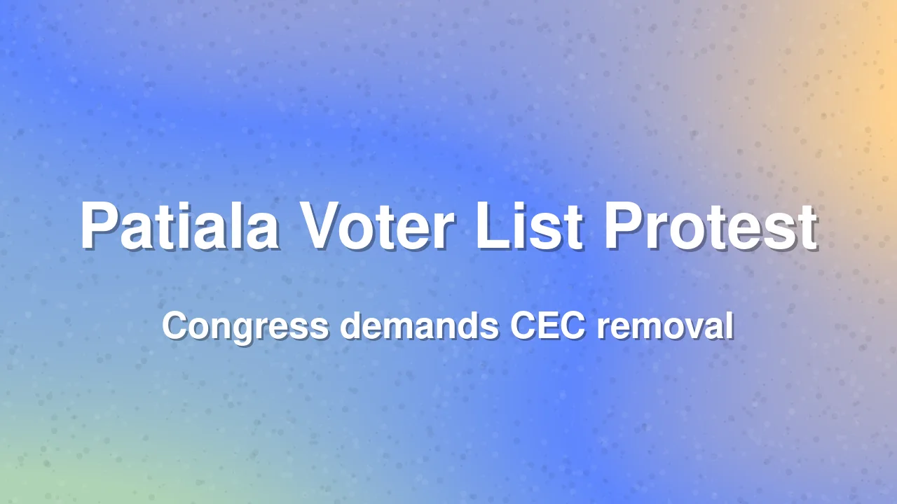 Congress Stages Protest in Patiala Over Voter List Revision
