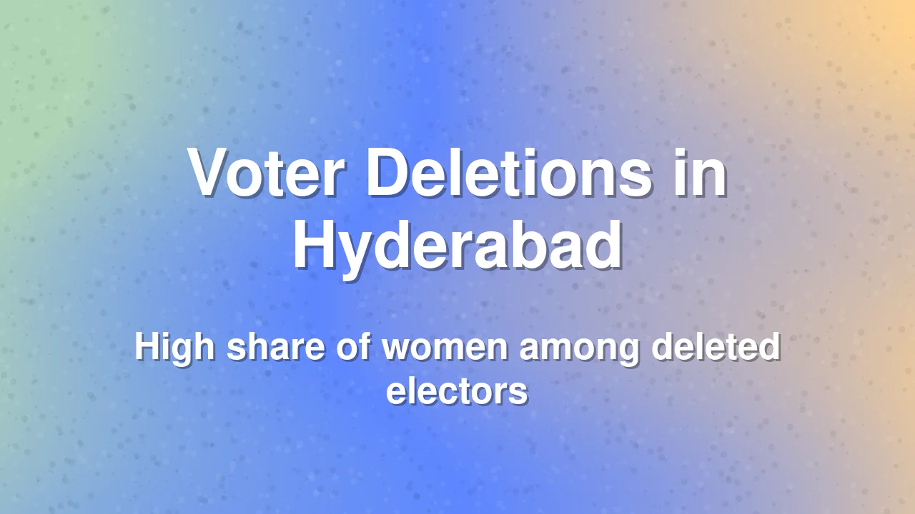 High Share of Women Among Deleted Voters in Hyderabad