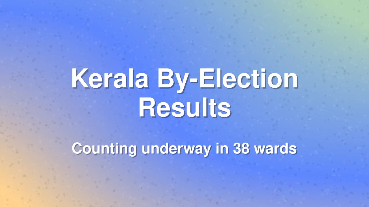 Kerala Local Body By-Election Results 2026: Counting Underway Across 38 Wards