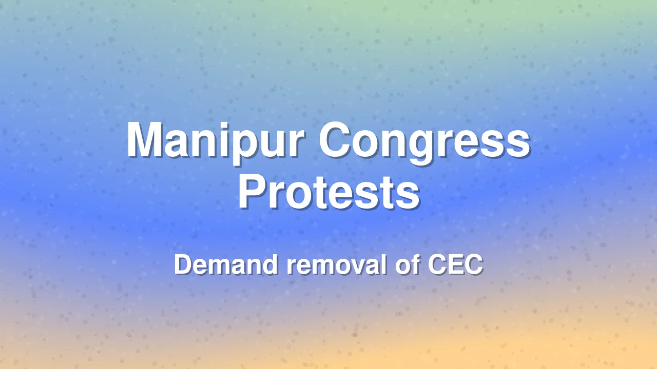 Manipur Congress Protests Demanding CEC Gyanesh Kumar's Removal