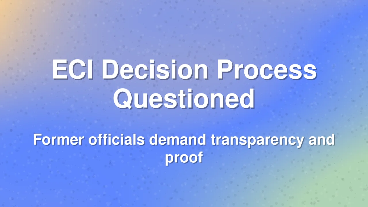Former Election Commissioners Raise Concerns Over ECI Decision Making