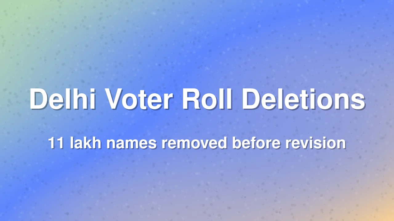 Nearly 11 Lakh Delhi Voters Removed from Electoral Rolls