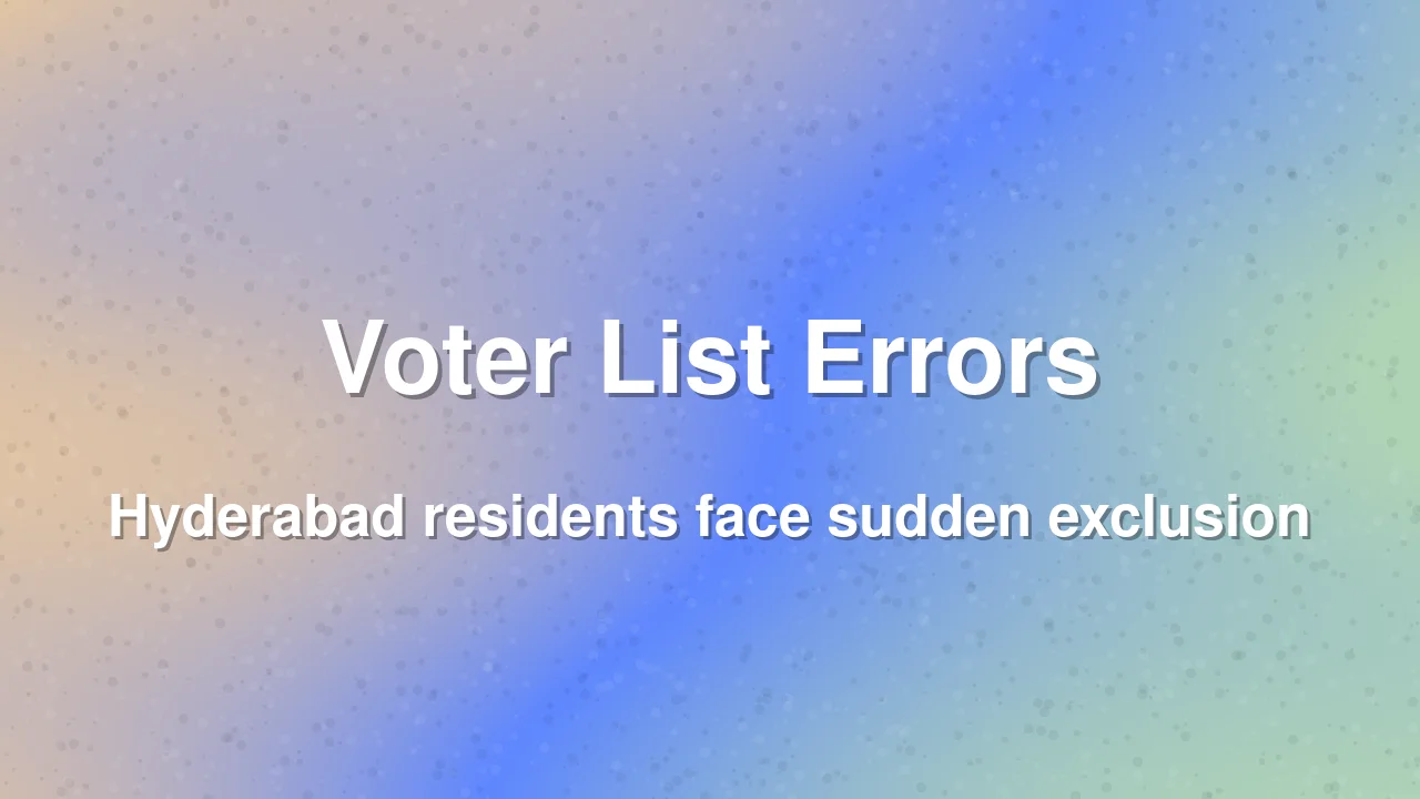 Voter exclusion concerns in Hyderabad during SIR-2026