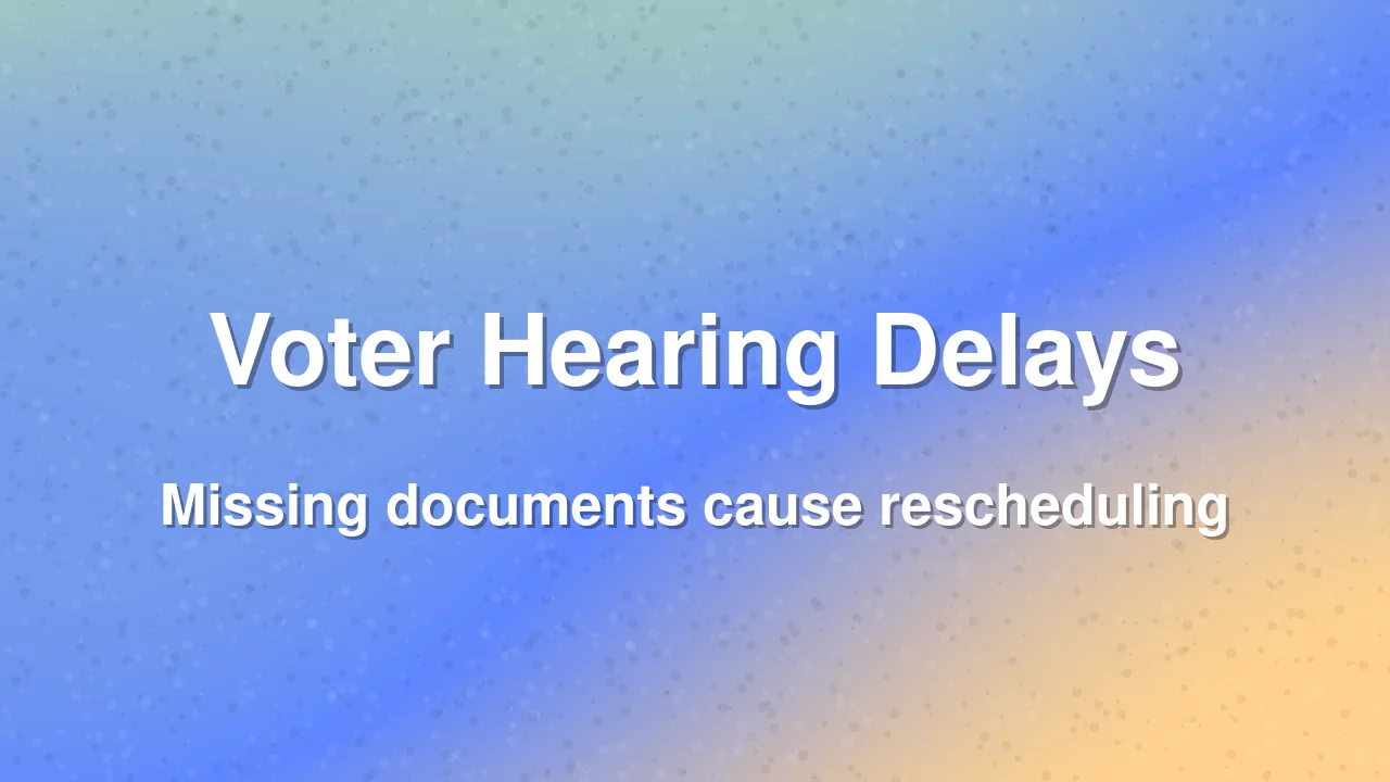 Voter hearings rescheduled in Hyderabad due to missing documents