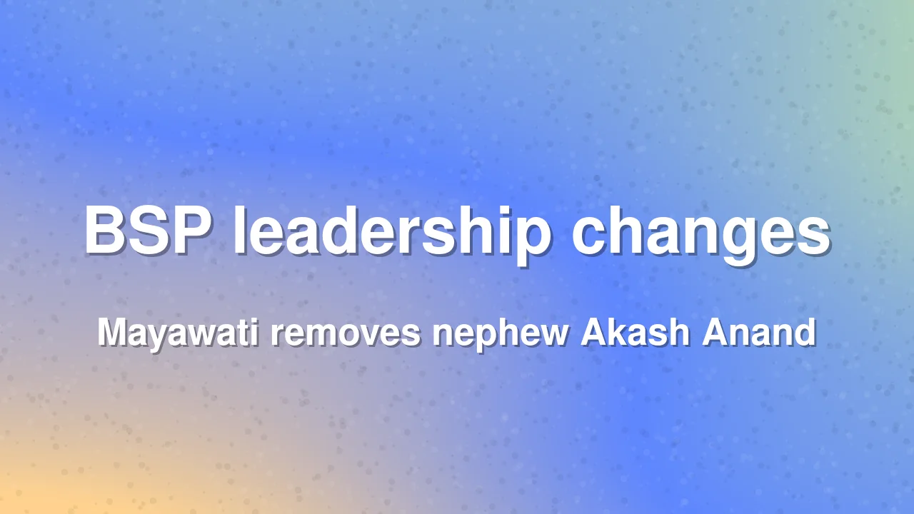 Mayawati removes Akash Anand from BSP leadership roles