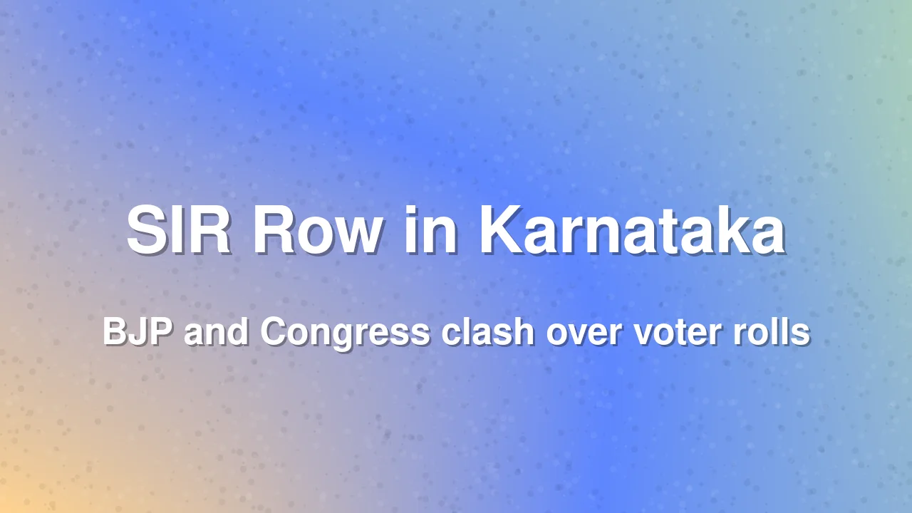 BJP MLA Sunil Kumar Hits Back at Congress Over Voter List Revision in Karnataka