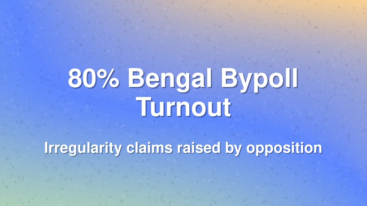 West Bengal Bypolls Record 80 Per Cent Turnout Amid Irregularity Allegations