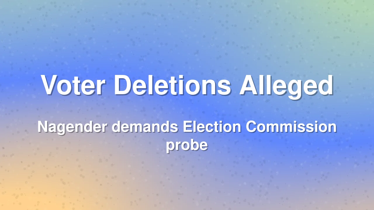 Danam Nagender Alleges Large-Scale Voter Deletions In Telangana