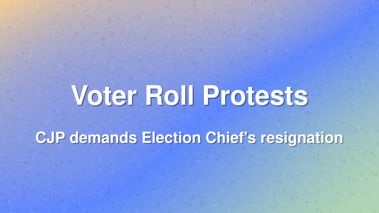 Gen Z Party Protests Voter Roll Changes, Seeks Election Chief's Resignation