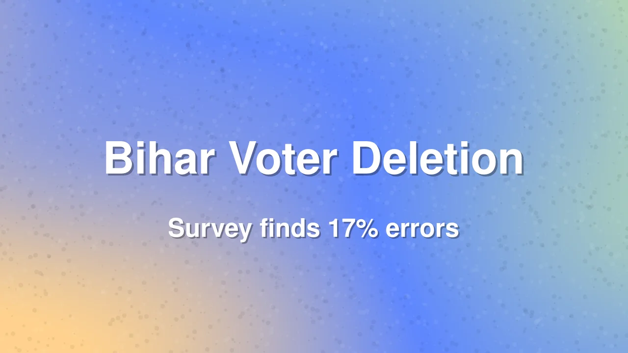 CPI(ML) Survey Finds 17% Wrongful Voter Deletions In Bihar