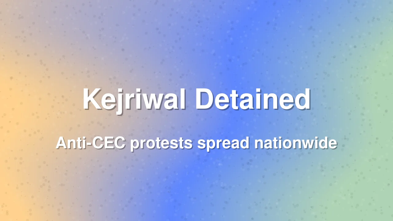Kejriwal Detained as Anti-CEC Protests Sweep Delhi and Chandigarh