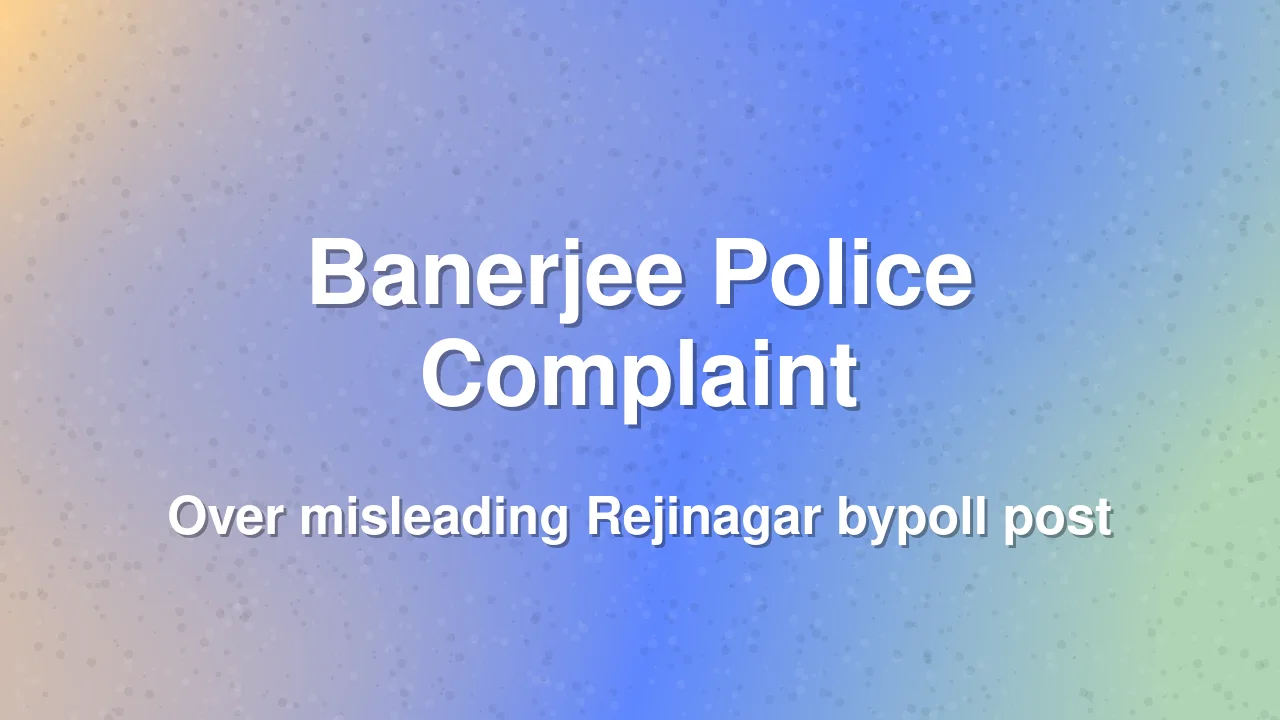 Police Complaint Filed Against Abhishek Banerjee Over Rejinagar Bypoll Social Media Post