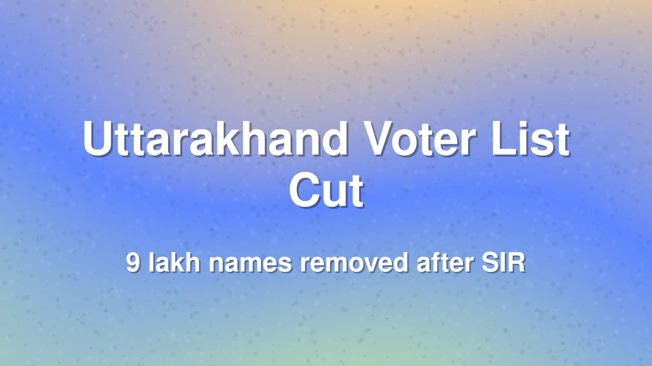 Uttarakhand Voter List: Around 9 Lakh Names Deleted After Special Revision