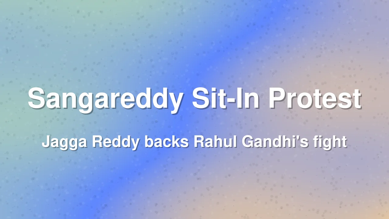 Jagga Reddy, Nirmala Begin Sit-In Protest in Sangareddy for Rahul Gandhi's Fight