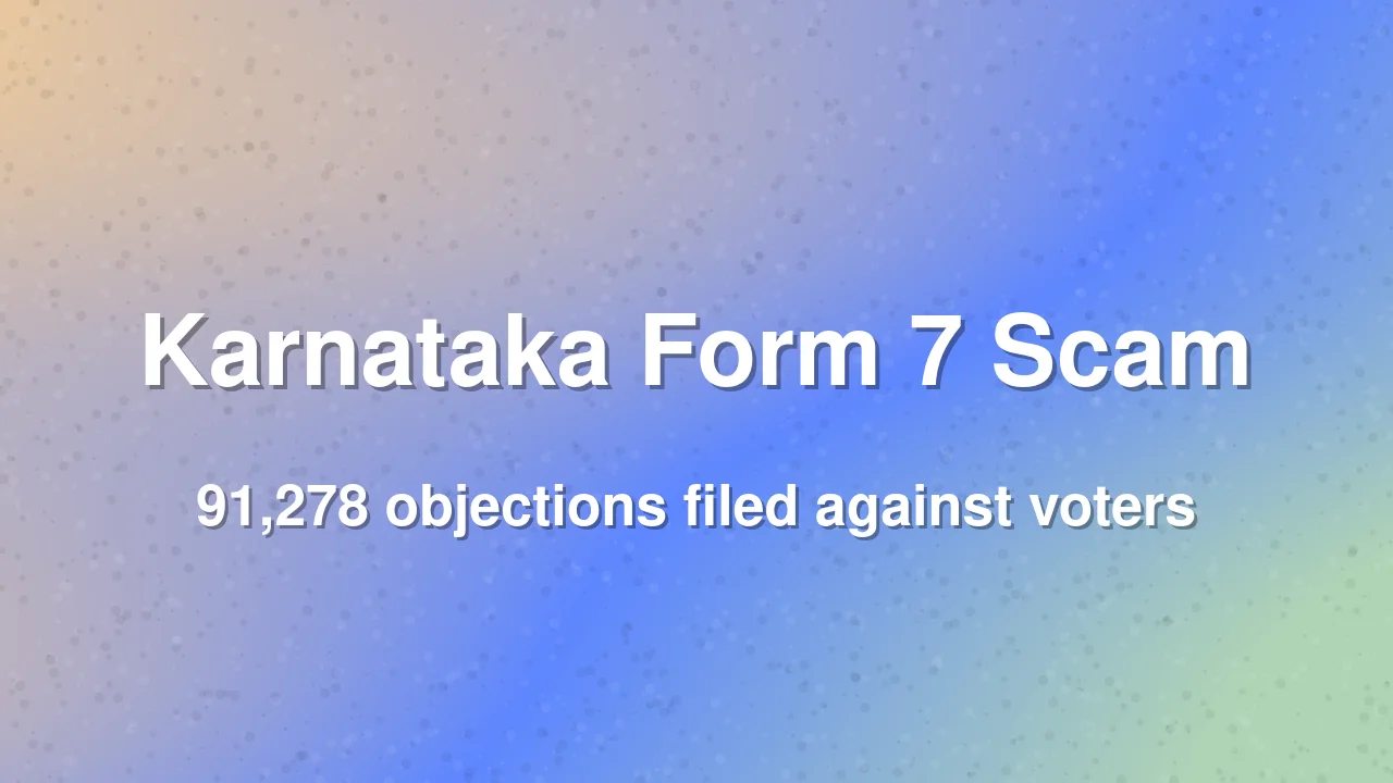 Karnataka: 91,278 Form 7s Filed, FIRs Registered Against Objectors