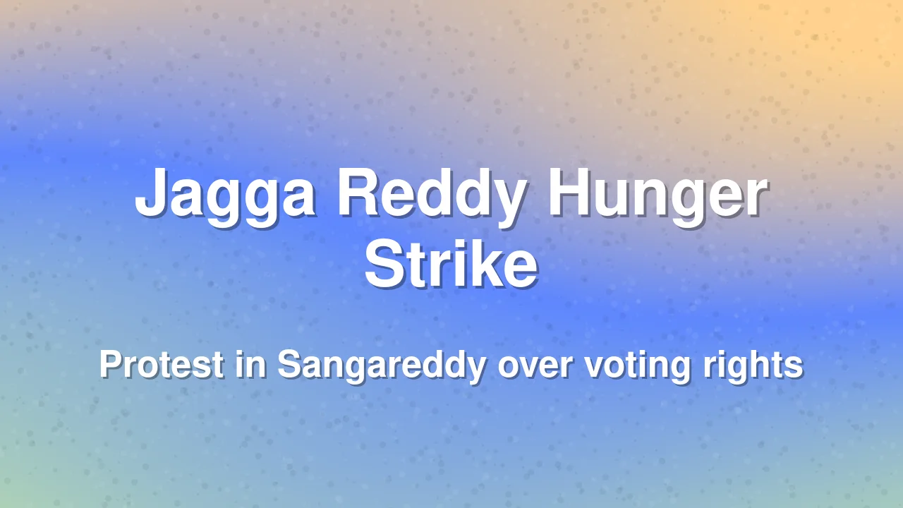 Telangana Congress Leader Jagga Reddy Launches Hunger Strike Over Rahul Gandhi's Detention