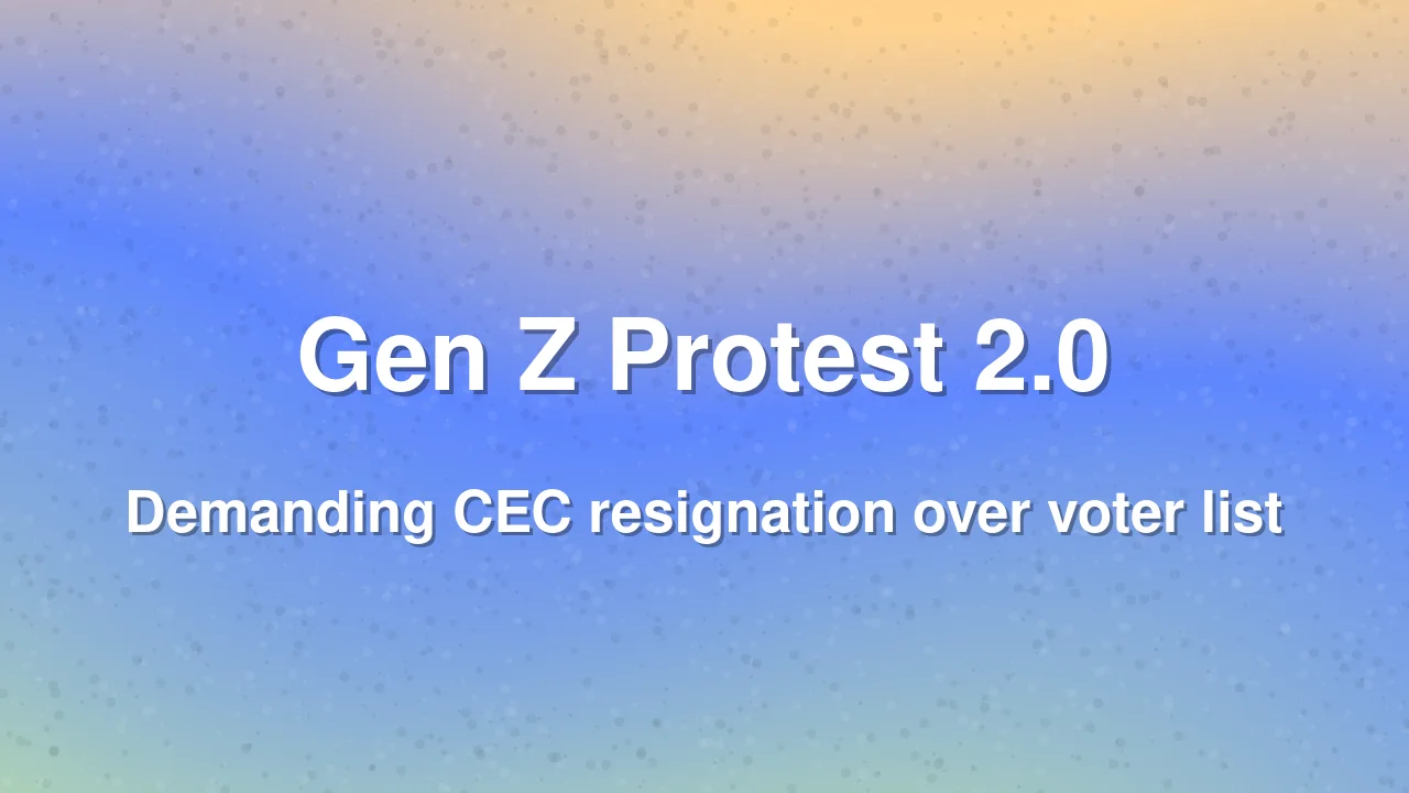 Indore Gen Z Protest Demands CEC Gyanesh Kumar Resignation