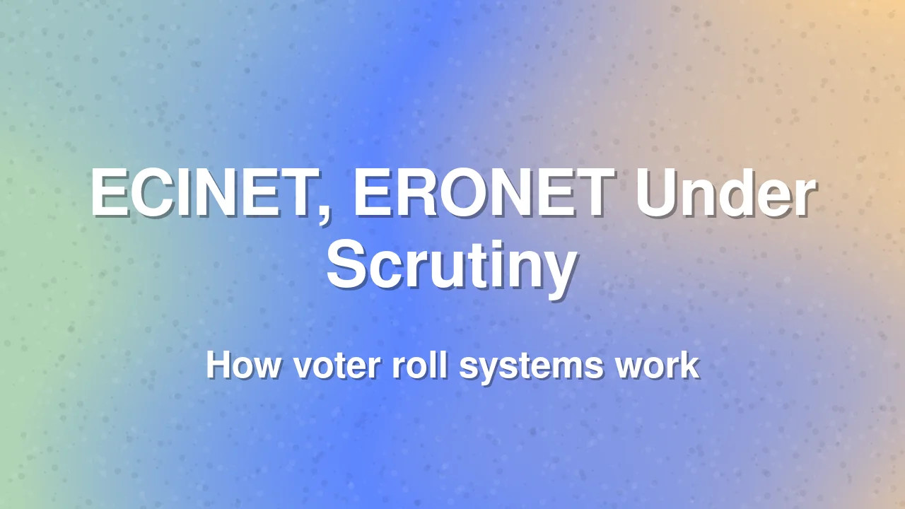 ECINET, ERONET Explained: How Election Commission's Voter Roll Systems Work