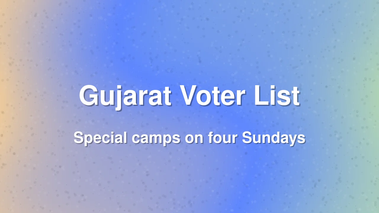 Gujarat SIR: Over 68 Lakh Voter Names Deleted, Special Camps Begin