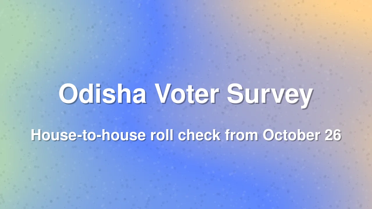 Odisha SEC Sets October 26 for House-to-House Voter Survey Ahead of 2027 Panchayat Polls