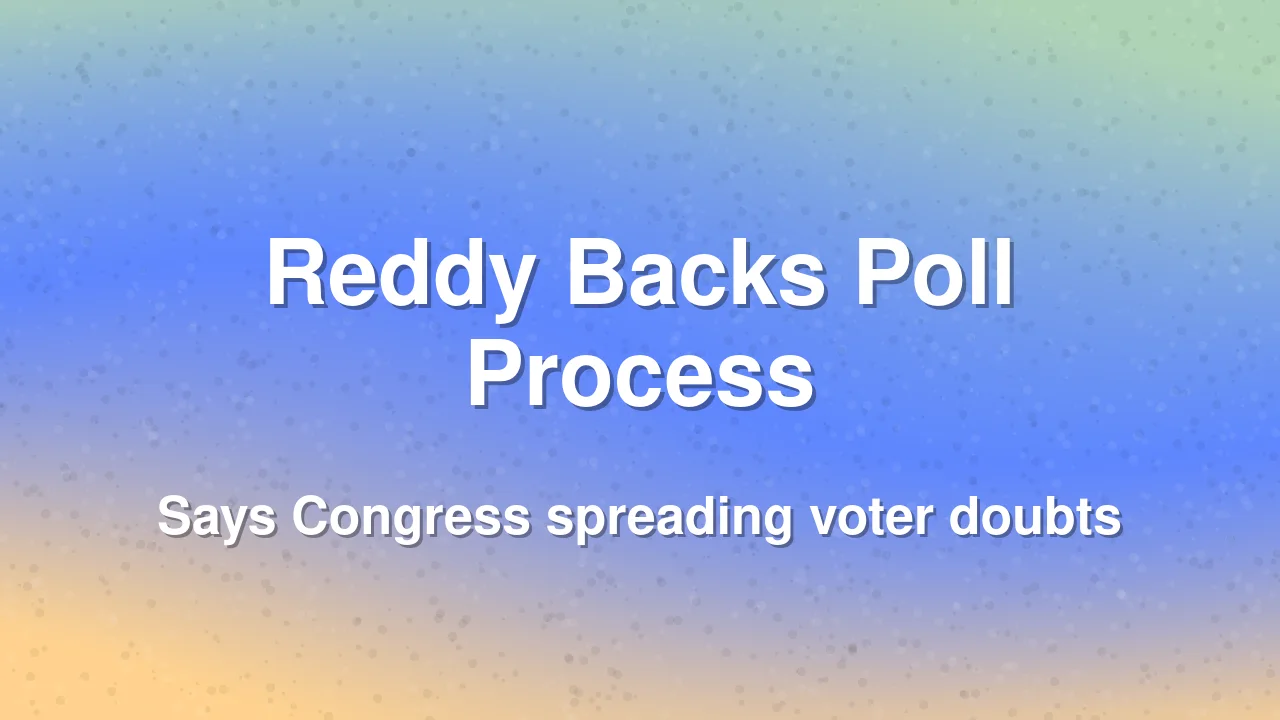 Sudhakar Reddy Slams Congress Over Voter Roll Revision Doubts